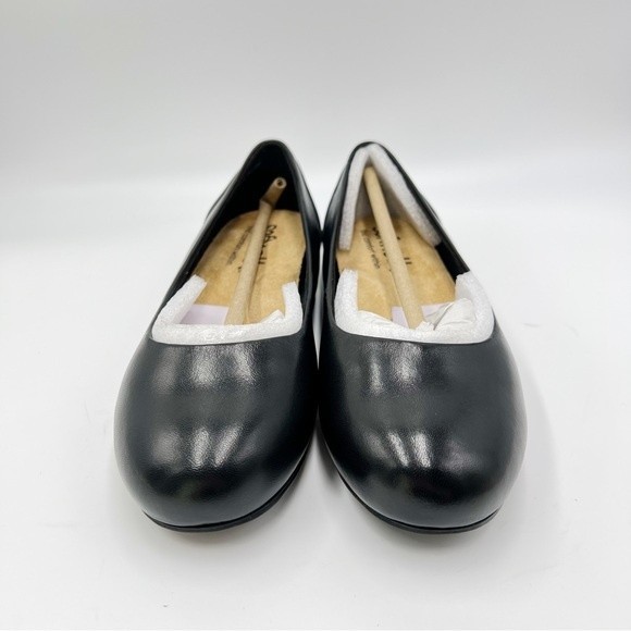 6.5W 6.5 WIDE WIDTH Softwalk Women's Sonoma Black Leather Ballet Flats Shoes NEW - Picture 3 of 15